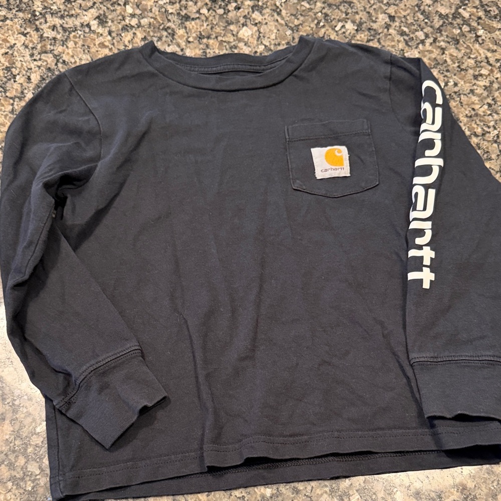 Carhartt Kids Dark Blue Long Sleeve Tee
